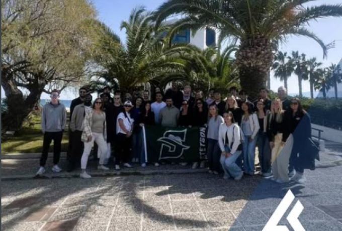 Φοιτητές από το Stetson University στις εγκαταστάσεις της Διώρυγας Κορίνθου